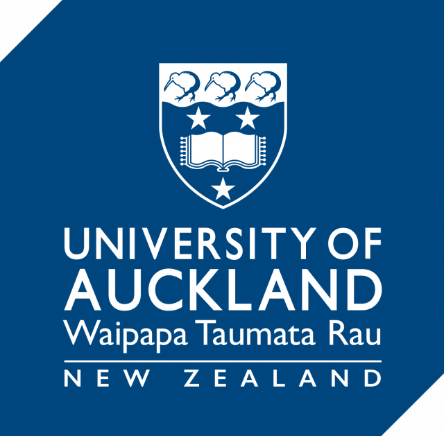 University of Auckland logo on blue background
